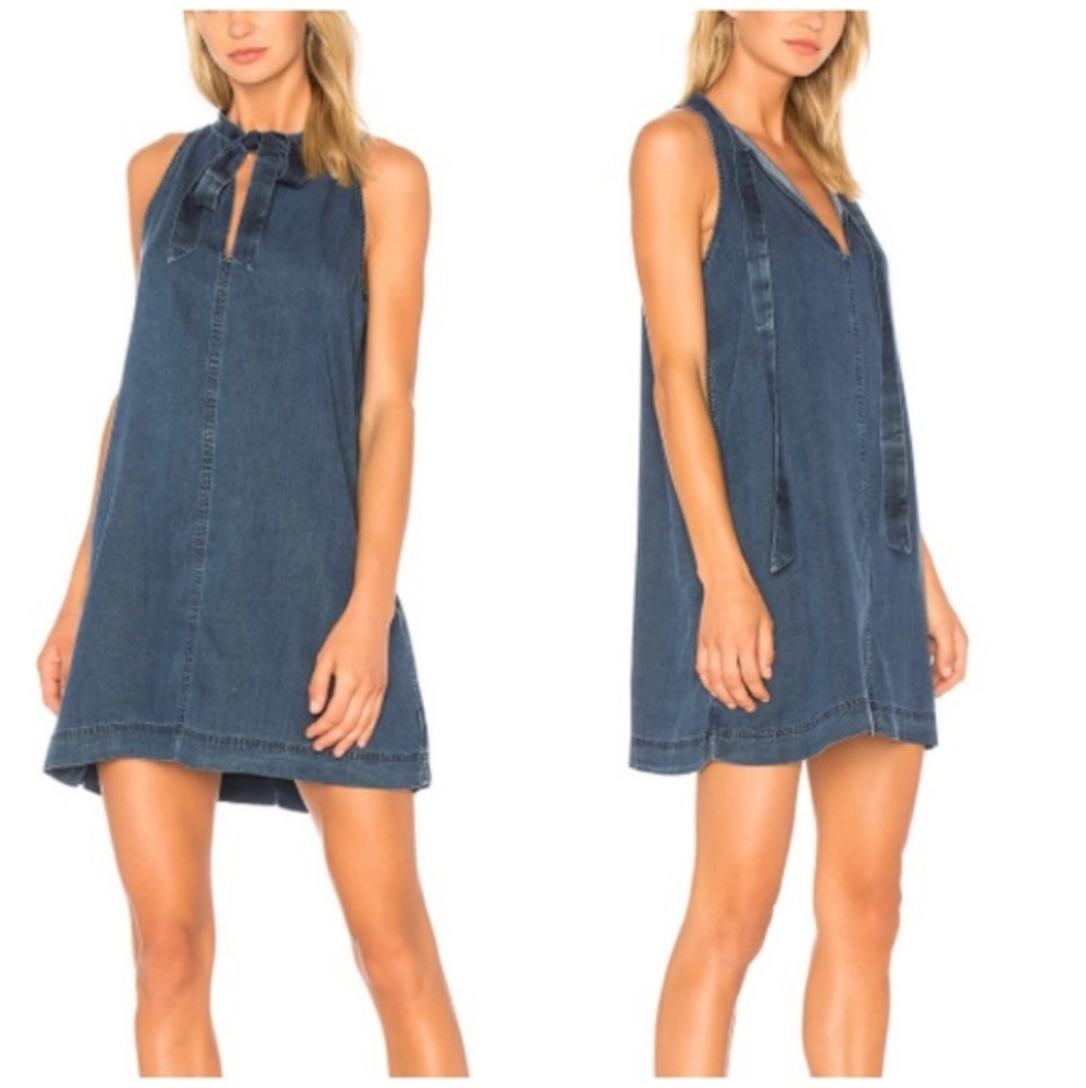 [Rails] Rhiannon Dark Vintage Chambray Shift Dress